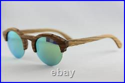 Bewell Wood Sunglasses Glasses Zebranoholz Mirrored Wooden Case Ce Wood Glasses