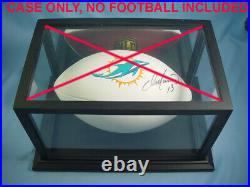 Black Wood/glass Shadow Box Football Display Case With Mirrored Back Panel