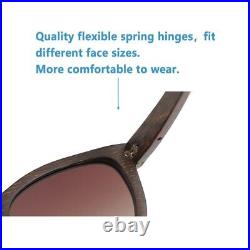 Brown Bamboo Wooden Sunglasses for Women Luxury Fashion Sun Glasses Polarized
