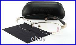Bugatti Glasses 473 020 L Ebony Gabon Wood White Gold Luxury Frame France + Case