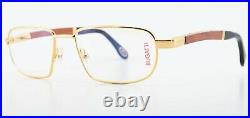 Bugatti Glasses 549 000 Padouk Wood Gold Metal 54-18 140 Luxury France + Case