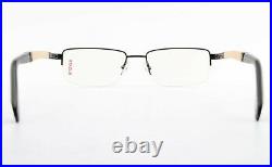 Bugatti Glasses Mod. 547 031 54 19 Luxury Square Eyeglasses Wood Black+Case