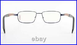 Bugatti Glasses Mod. 548 017 55 18 140 Night Blue Eyeglasses Padouk Wood + Case