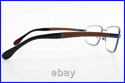 Bugatti Glasses Mod. 548 017 55 18 140 Night Blue Eyeglasses Padouk Wood + Case