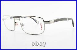 Bugatti Glasses Mod. 548 023 55 18 140 Square Eyeglasses Ruthenium Wood + Case