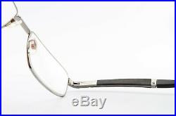 Bugatti Glasses Mod. 548 023 55 18 140 Square Eyeglasses Ruthenium Wood + Case