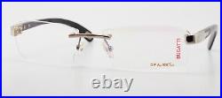 Bugatti Glasses Spectacles 517 020 XL Ebony Gabon Wood White Gold Luxury Frame
