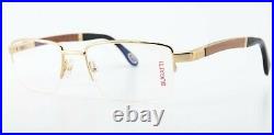 Bugatti Glasses Spectacles 547 000 54-19 140 Padouk 22KT Gp Bicolor Gold Semi