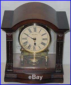 Bulova Bardwel Contemporary Mantel Clock Wood Case/high Gloss Finish B1987