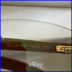 Cartier Wood Frame Glasses With Case