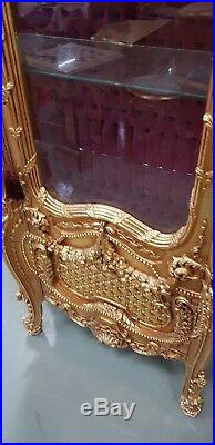 Case Baroque Style Solid Wood Gold Glass Case # Mb250