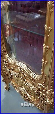 Case Baroque Style Solid Wood Gold Glass Case # Mb250