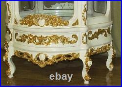 Case Baroque Style White / Gold Glass Case #as38.1