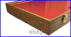 Cherry Wood Display Case 18 x 24 x 3 for Arrowheads Knifes Collectibles & More