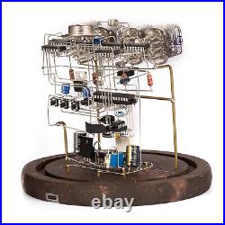 Classic Vintage IN-12 Nixie Glow Tube Clock DIY Kit Round Glass Case Unassembled