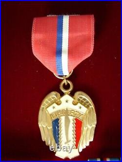 Collection of 7 Vintage US Navy Medals and Ribbons in Glass and Wood Case EL2