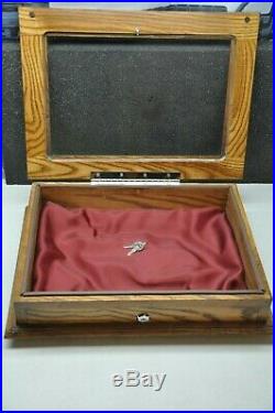 Colt #323 Glass and Wood Shadow Presentation Case for most handguns