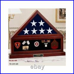 Combination Flag Display Case Shadow Box, Flag medal pedestal
