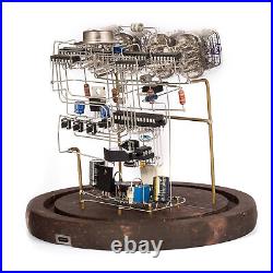 DIYClassic Vintage IN-12 Nixie Glow Tube Clock Kit Round Glass Case Unassembled/
