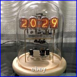 DIYClassic Vintage IN-12 Nixie Glow Tube Clock Kit Round Glass Case Unassembled/