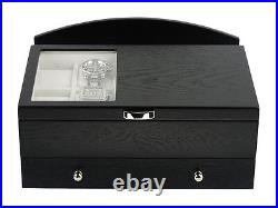 Decorebay Executive Mens Black Wood Valet Storage Organizer Men's Jewelry Box