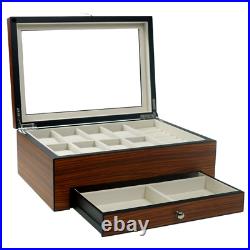 Decorebay Modern Watch and Jewelry Box Storage Organizer Men's Jewelry Box