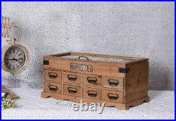 Display Case Box Wood Vintage Deckeltruhe Drawers Box With Glass Lid New
