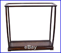 Display Case Wood Table Top Cabinet Acrylic Glass 40 Ships And Boats Models