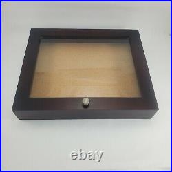 Display Case Wood and Glass Suitable for Memorial Flag Display 14 by 12 Inches