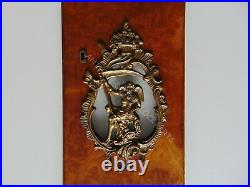 Door With Hinges, Lock, Glass And Ornament For Dutch Warmink Grandfather Clock
