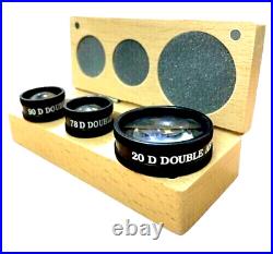 Double Aspheric Lens Combo Pack 20D 90D And 78D And 4 Mirror Lens In Wooden Case