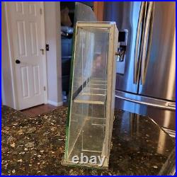 Ever-Ready Shaving Brushes Glass & Wood Countertop Display Case Made In USA