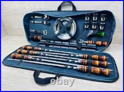 Exclusive Handmade Camping set skewers, flask, dishes, knife with soft case NEW