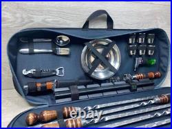 Exclusive Handmade Camping set skewers, flask, dishes, knife with soft case NEW