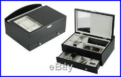 Executive Sawyer Cufflink Case & Ring JewelryBox Storage Organizer Men Valet Box