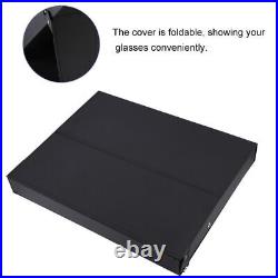Eyeglasses Display Stand Holder Storage Box Organizer Black 18 Grids 47376cm