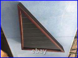 Flag Case Shadowbox Wood & Glass Display Case 26 3/8 W X 13 3/8 T X 3 3/8 D