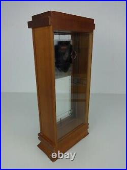 Frank Lloyd Wright Bulova Quartz Clock Cased Wood & Glass Mantle Clocks Interior
