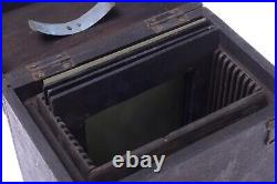 French Antique Wood Storage Case For 13x18cm Frame Glass Dry Plates