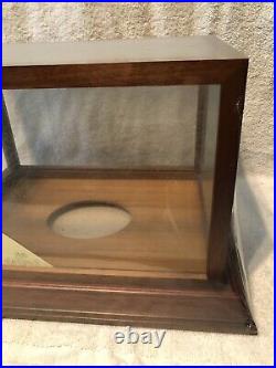 Gallery Football Display Case Cherry Oak Wood & Glass 17Wx10Hx13D-PACKAGE #2