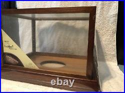 Gallery Football Display Case Cherry Oak Wood & Glass 17Wx10Hx13D-PACKAGE #2