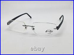 Glasses Frame Flair 631 873 Rimless Blue Wood Look Titanium Size L + Case