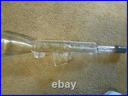 Great Collectible Glass TOMMY GUN Bottle in Wood Case-Porcelain Handle 22