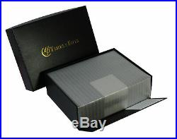 Grey Lacquered Wood Watch Cufflink Case Ring Storage Organizer Mens Jewelry Box