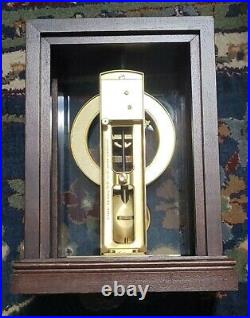 Hamilton Watkin Mantle Clock Made In Germany Wood & Glass Case Works @@