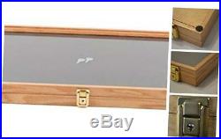 Handmade Display Case Oak 2x18x24 Two Timbers Wood Box Glass Top, Arrowheads