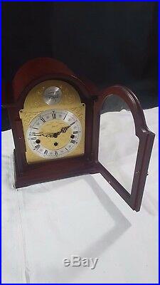 Hermle of Germany Wind-up Mantle Clock Wood Case Quarter Chiming Hour Striking