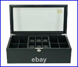 Holiday Essential Wooden Box for Watches, Jewelry, and Belt Organization