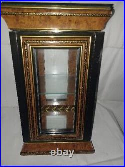 Horchow Creazioni Vitrine Italian Wood Display Case. Rococo style cabinet