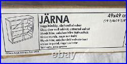 IKEA JARNA Glass Wall Cabinet Untreated Walnut 49x49 cm 300.338.48 New in Box